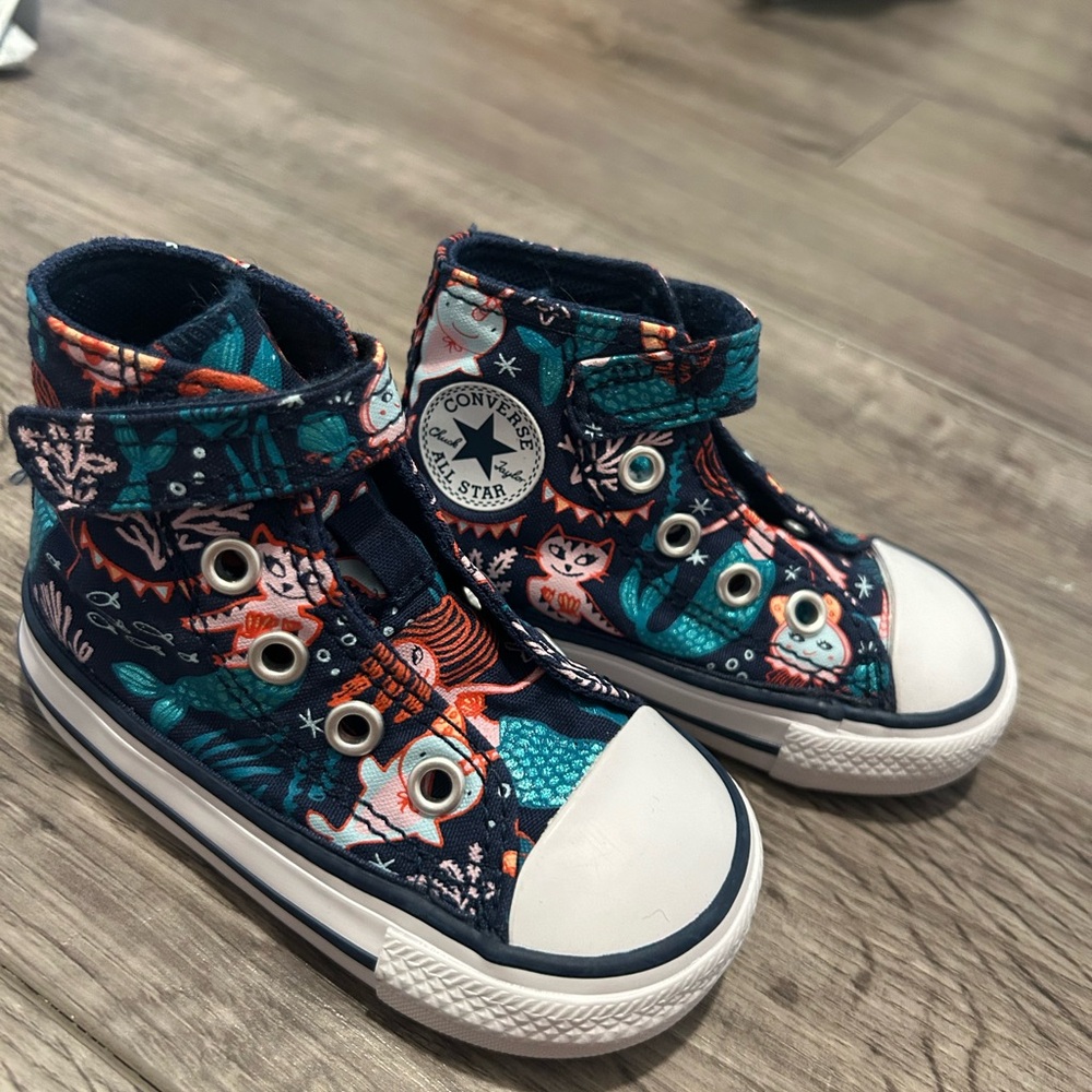 Converse Kids High-Top Sneakers - Blue and White